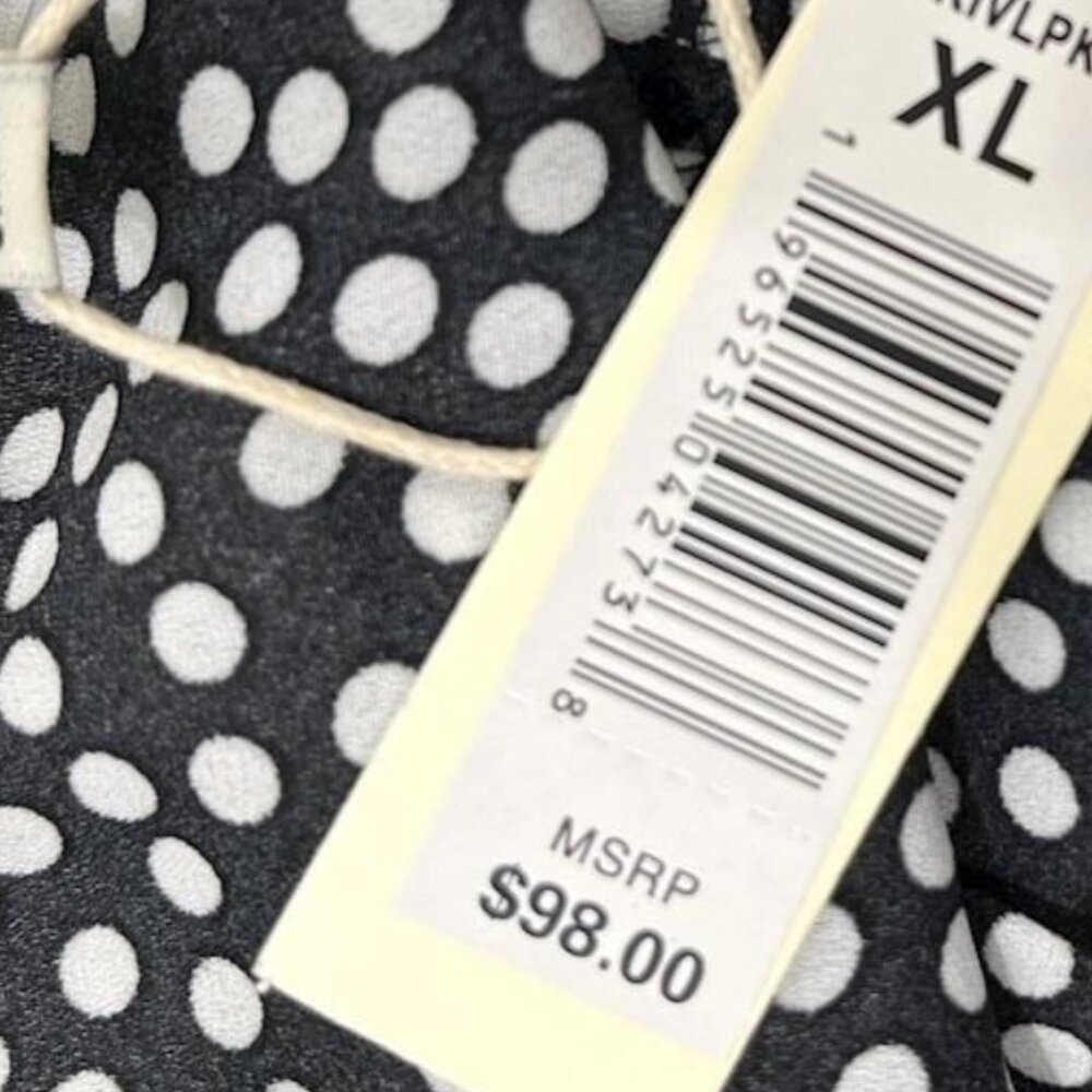NWT Max Studio Women's Polka Dot Blouse - Picture 7 of 7